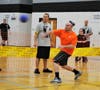 A player unleashes a throw at the Toms River PBA Dodgeball Tournament at Toms River East.