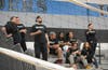 A team watches the action at the Toms River PBA Dodgeball Tournament at Toms River East.