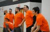 Waiting for the opening whistle at the Toms River PBA Dodgeball Tournament at Toms River East.