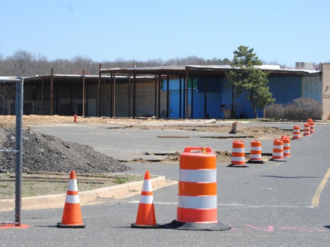 The former Sears site has been stripped down 
