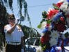 A bugler plays taps at the end of Brick's Memorial Day service. 