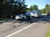 A Honda and a truck were damaged in a head-on crash Tuesday on Manchester Boulevard.
