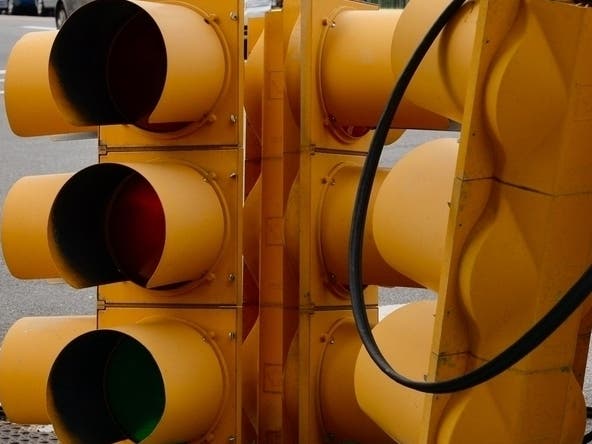 Traffic signals remain out in Brick as power outages continue following Monday's storm.