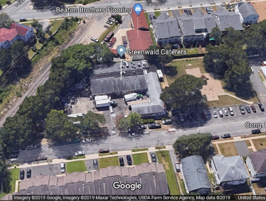 Greenwald Caterers on East Eighth Street in Lakewood was destroyed by a fire that burned through the night. 