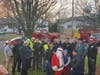 South Toms River emergency services escorted Santa Claus to the home of Miguel Alarcon to surprise the youngster with a visit before Christmas. 