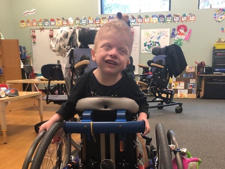 Bentley Stanwise, 3, has a host of medical conditions stemming from a genetic disorder; the Brick PBA Helping Hands basketball game fundraiser will help his family with the financial burden. 