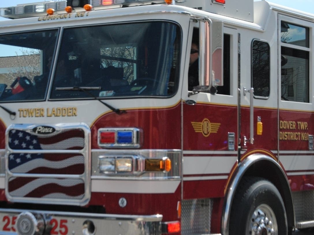 Toms River firefighters battled a blaze in a two-story home on River Terrace Friday, the fire company said.  