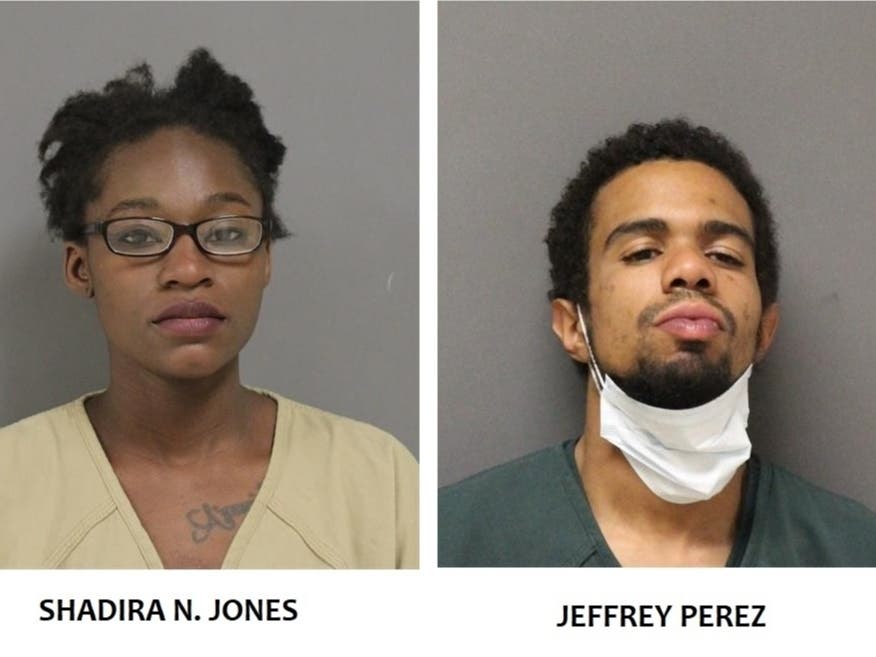 Shadira Jones and Jeffrey Perez have been charged in connection with multiple vehicle burglaries in Lakewood, police said.