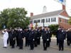 Toms River firefighters at attention during the Toms River service.