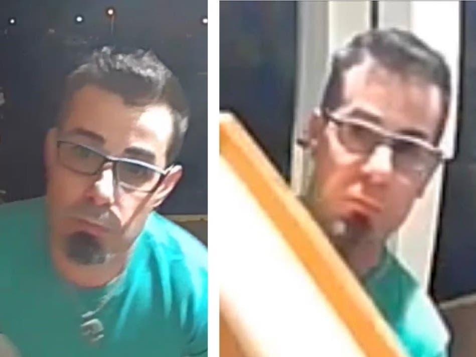 Manchester police provided two screen grabs of the suspect's face.