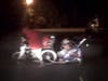 The suspect was captured on surveillance video riding a bicycle with a child carrier attached.