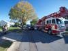 The Ridgeway Fire Company, Manchester Volunteer Fire Department and Manchester Township police all saluted Mel Traum on his 100th birthday.