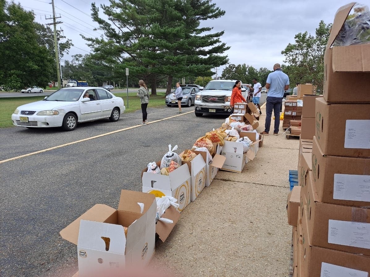 Volunteers deliver emergency food kits to Ocean County residents in need weekly in Toms River. 