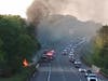 The car fire on the Garden State Parkway's southbound lanes in South Toms River, taken looking north on the Parkway, was extinguished by the Beachwood Volunteer Fire Department.