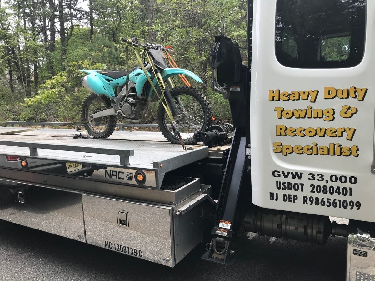 Manchester Township police impounded this motorbike in the midst of a crackdown on illegal ATV use on residential streets, police said. 