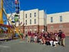 Toms River South staff poses before giving the Ferris wheel a "test ride" on Thursday.