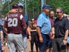 Ken Frank was surrounded by family and friends, including his brother Bill, who coached at Toms River East in addition to coaching with Ken at Toms River South. 