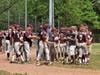 The Toms River South baseball team celebrates its victory over Point Pleasant Beach on Saturday. It was the 900th victory for coach Ken Frank. 
