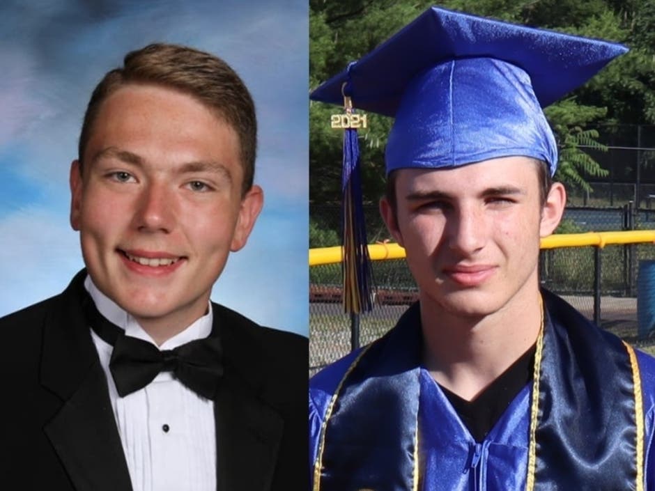 Frank Walker (left) and Garrett Hynds, who graduated from Manchester Township High School, have been accepted into the Navy's Nuclear Field Program. 