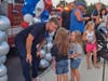 Todd Frazier talks to a couple of young fans. 