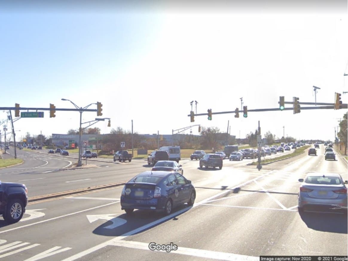 The intersection of Route 70 westbound and Brick Boulevard southbound, where Wednesday's crash happened. 