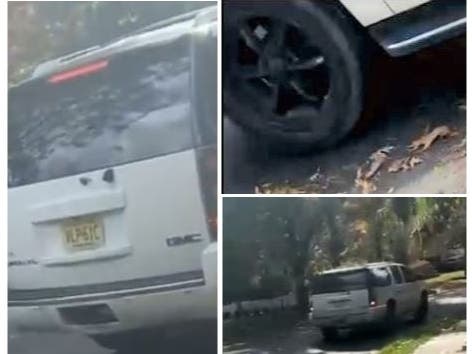 This white GMC Yukon is being sought in the attempted luring, police said. 