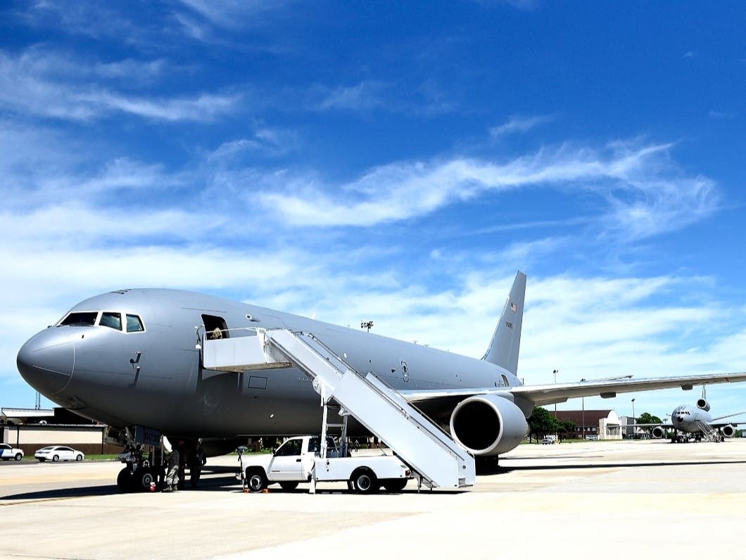 A KC-46 Pegasus, seen at Joint Base McGuire-Dix-Lakehurst in May 2019. The Joint Base welcomed some of the first planes in its allotment of the refueling tankers in a ceremony at the base on Tuesday.