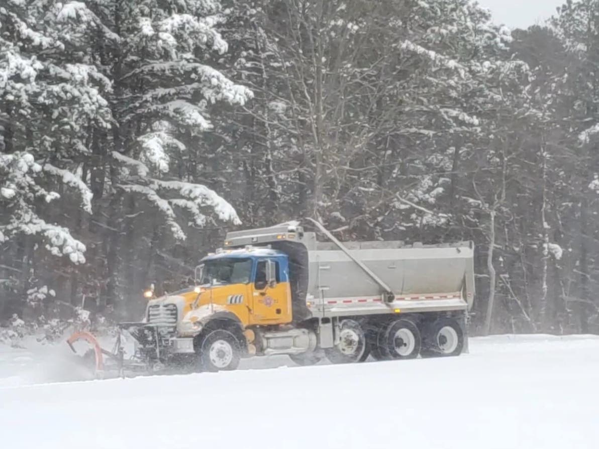 Plows are out working to clear Ocean County's roads but authorities are urging people to stay home as drifting snow has made roads impassable in some places. 