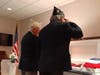 American Legion members salute Edwin Basterl, who was laid to rest Thursday. He was 84. He had no family, just a few close friends who sought to honor him. 