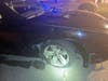 The motorcycle and a Dodge Challenger collided on Ridgeway Road on Monday evening. 