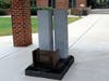 Toms River's Sept. 11 memorial, which sits in the courtyard at Town Hall. It includes a piece of one of the steel girders from the Twin Towers.