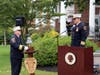 A Toms River firefighter rings the bell during the end of watch portion of the service. 