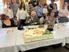 Roman W. Charkowski (center) is surrounded by family at the Rose Garden Nursing and Rehabilitation Center as a celebration of his 100th birthday on Sunday. 