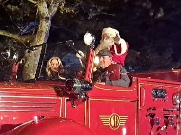 Santa Claus rolled into town on a fire truck for the Toms River Halloween Parade. He'll be back on Dec. 2 to light up the Toms River Christmas tree. 