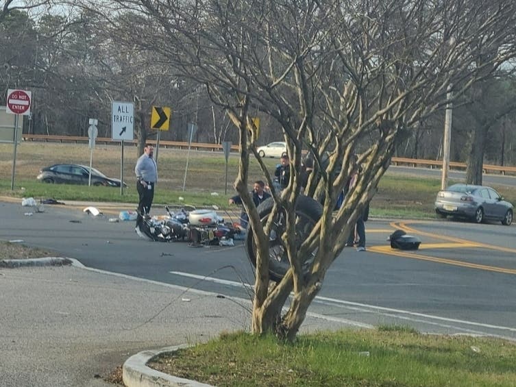 A 67-year-old Howell man was flown to Jersey Shore University Medical Center after the crash, Lakehurst police said.