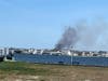 The brush fire in the Baywood section of Brick, near Barnegat Bay, seen from Mariners Cove in the Silverton section of Toms River. People reported seeing smoke as far south as Lacey. 
