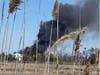 A view of the smoke rising from a brush fire in the marsh near Barnegat Bay in Brick on Tuesday. 