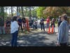 Mayor Lisa Crate addresses residents at the ground-breaking for the Cedar Bridge Manor Park renovations.