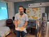 Jim Inzero has been an encaustic painter for nearly 20 years. He uses beeswax mixed with pigment to create his paintings. 