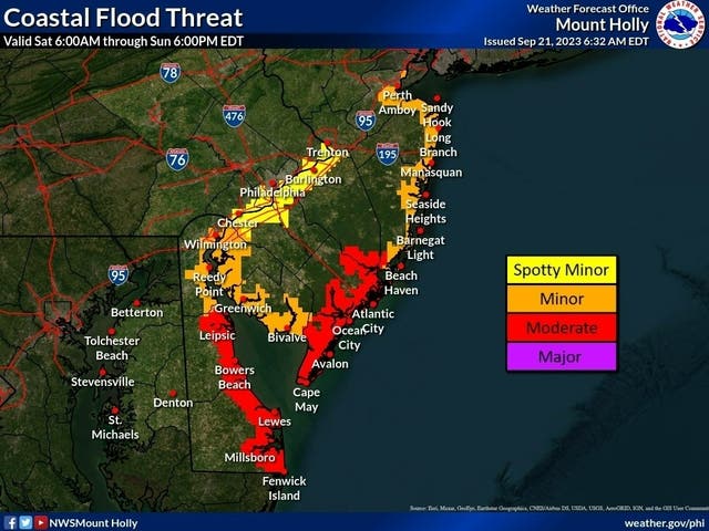Coastal Flood Watch, High Wind Warning Issued For Ocean County | Toms ...