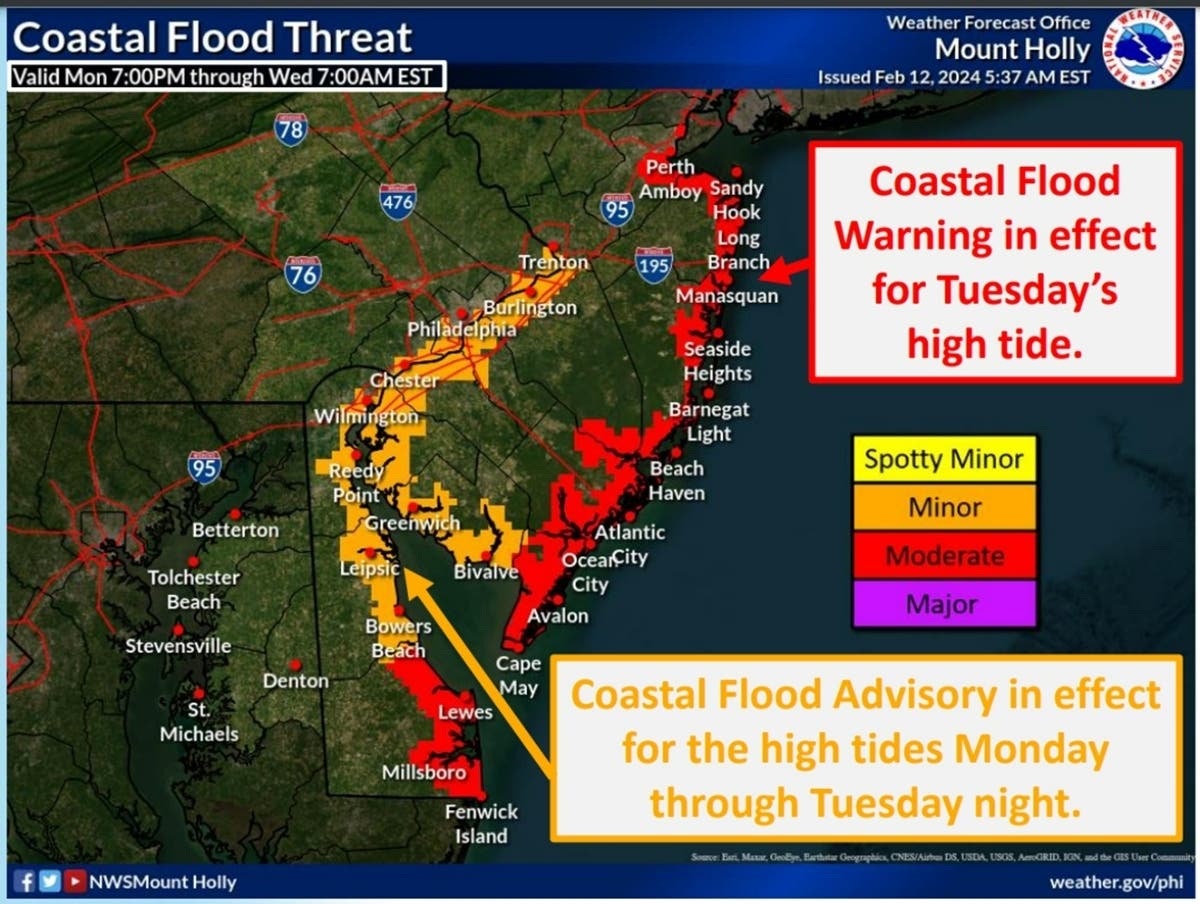 Coastal Flood Warning In Effect For Ocean County | Toms River, NJ Patch