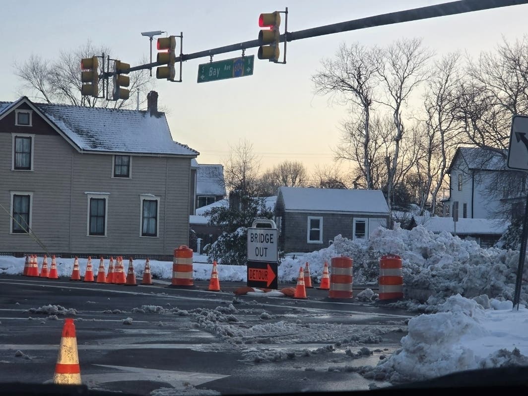Snow and barriers that blocked access to the Loveland Town Bridge on Bridge Avenue are expected to be removed by Saturday. 