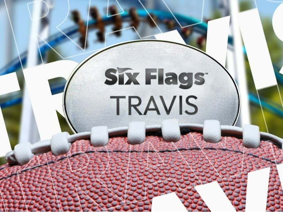 NFL star Travis Kelce will be promoting Six Flags parks on his social media and in other ways. Kelce said he grew up going to Six Flags amusement parks. 