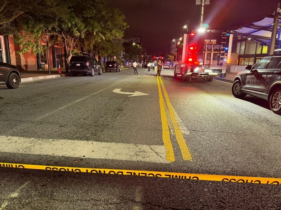Baltimore police said a police-involved shooting on North Eutaw Street was under investigation.