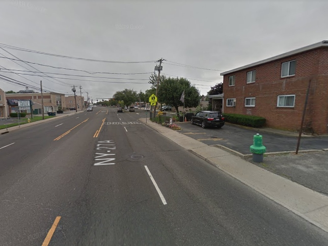 The scene of the crash on 48 Montauk Highway.