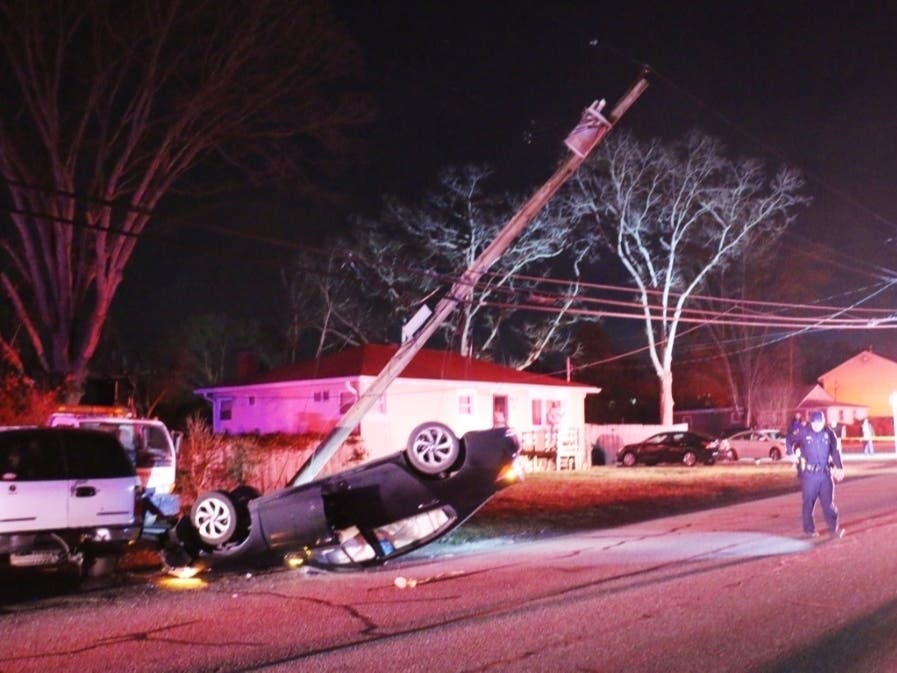 Brianna Williams was charged with a DWI after crashing into a utility pole on Levey Boulevard Sunday night, police say.