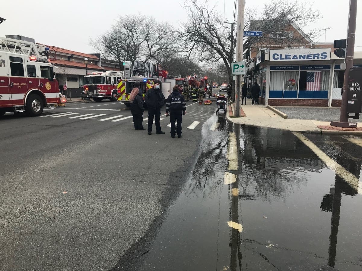 The fire was reported at The Blue Seafood Restaurant and Oyster Bar​ on Main Street at 4:30 p.m.
