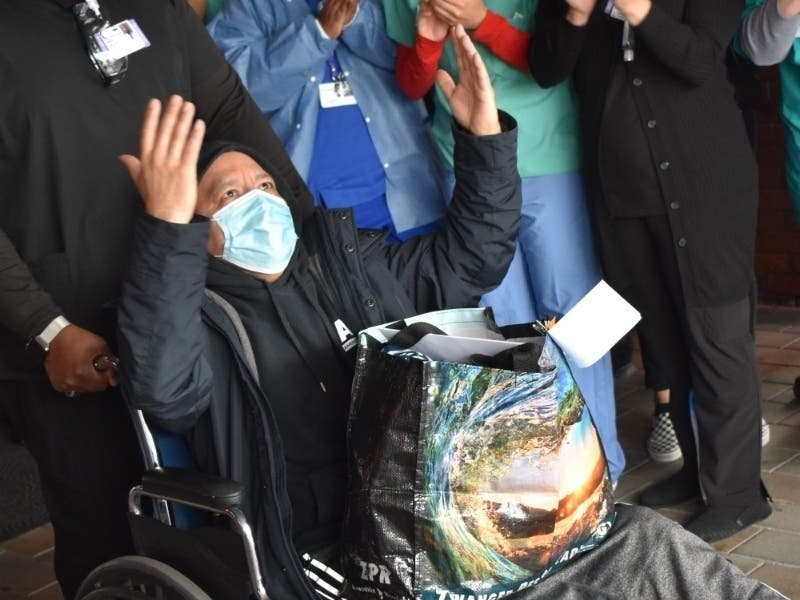 Helber Soriano of Bay Shore​ was the 500th coronavirus patient to leave Southside Hospital this weekend.