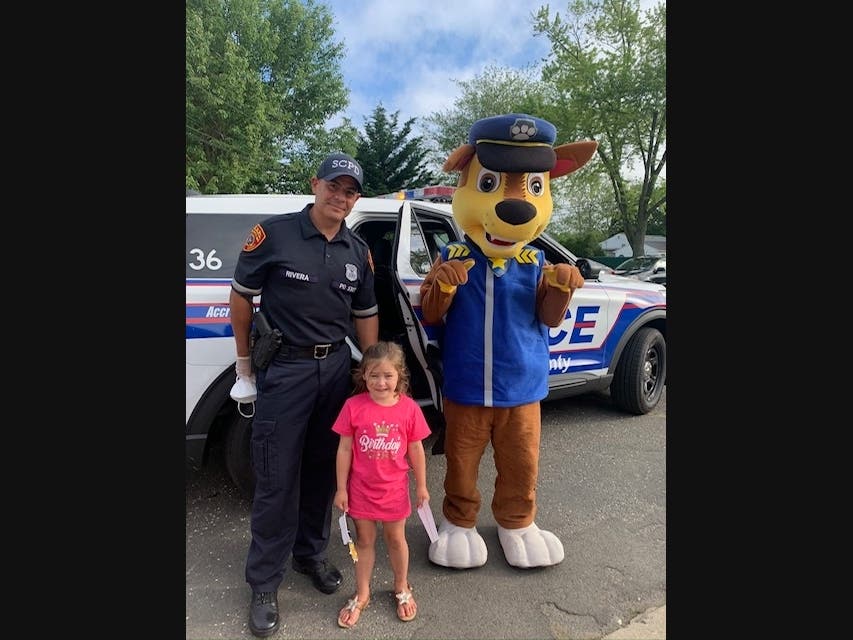 Suffolk police paid a special visit to Lilian DiMaio​ for her 5th birthday last month.