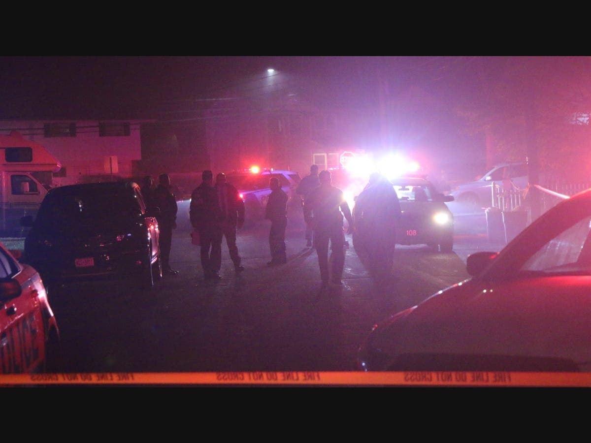 The scene of the shooting, which happened Monday night.